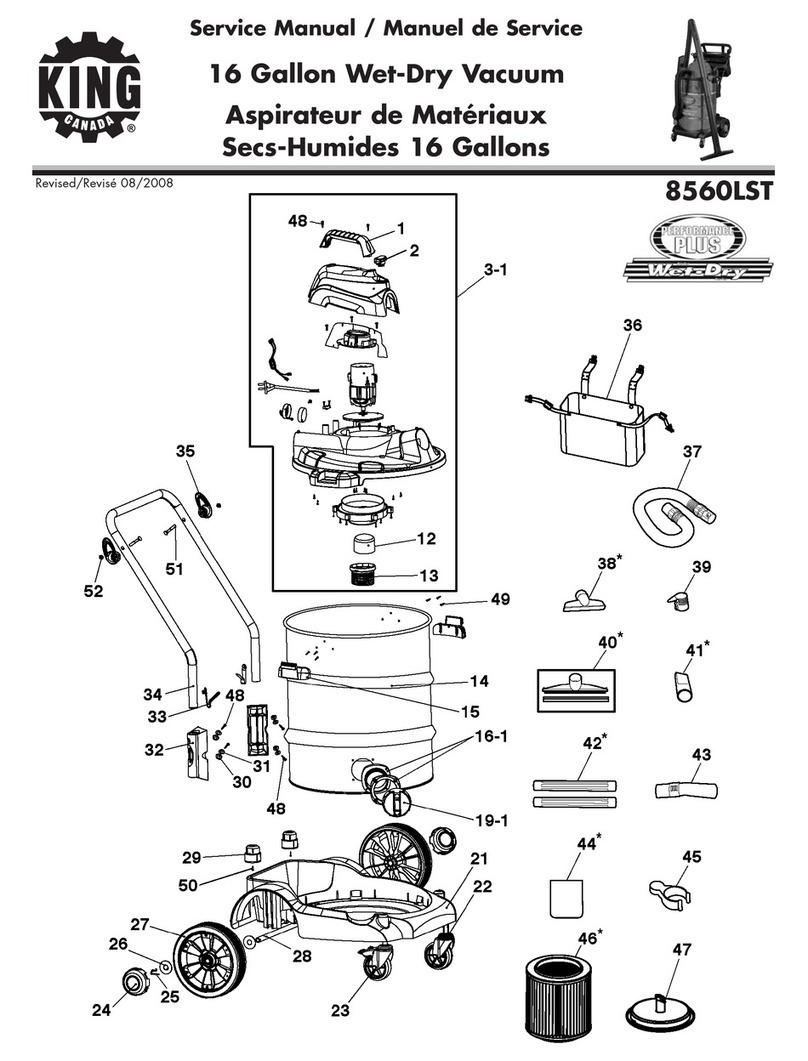 King Canada 8560LST Service manual & parts list