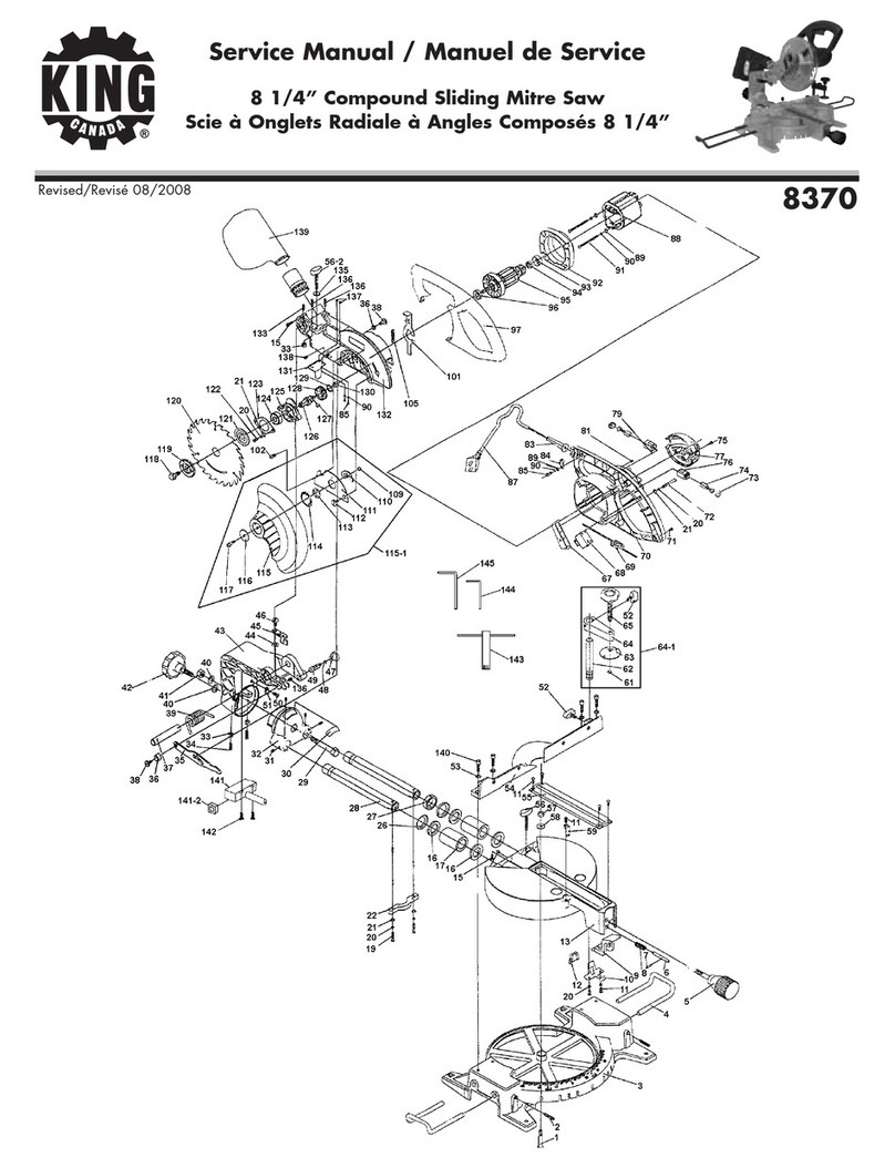 King Canada 8370 Service manual
