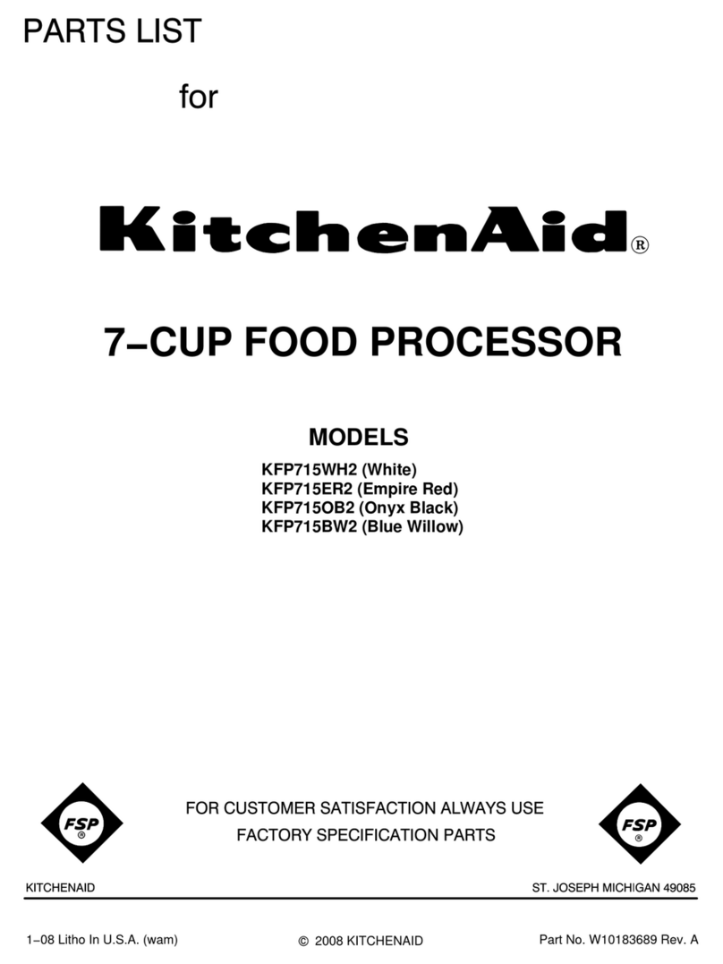 KitchenAid KFP715ER2 User manual