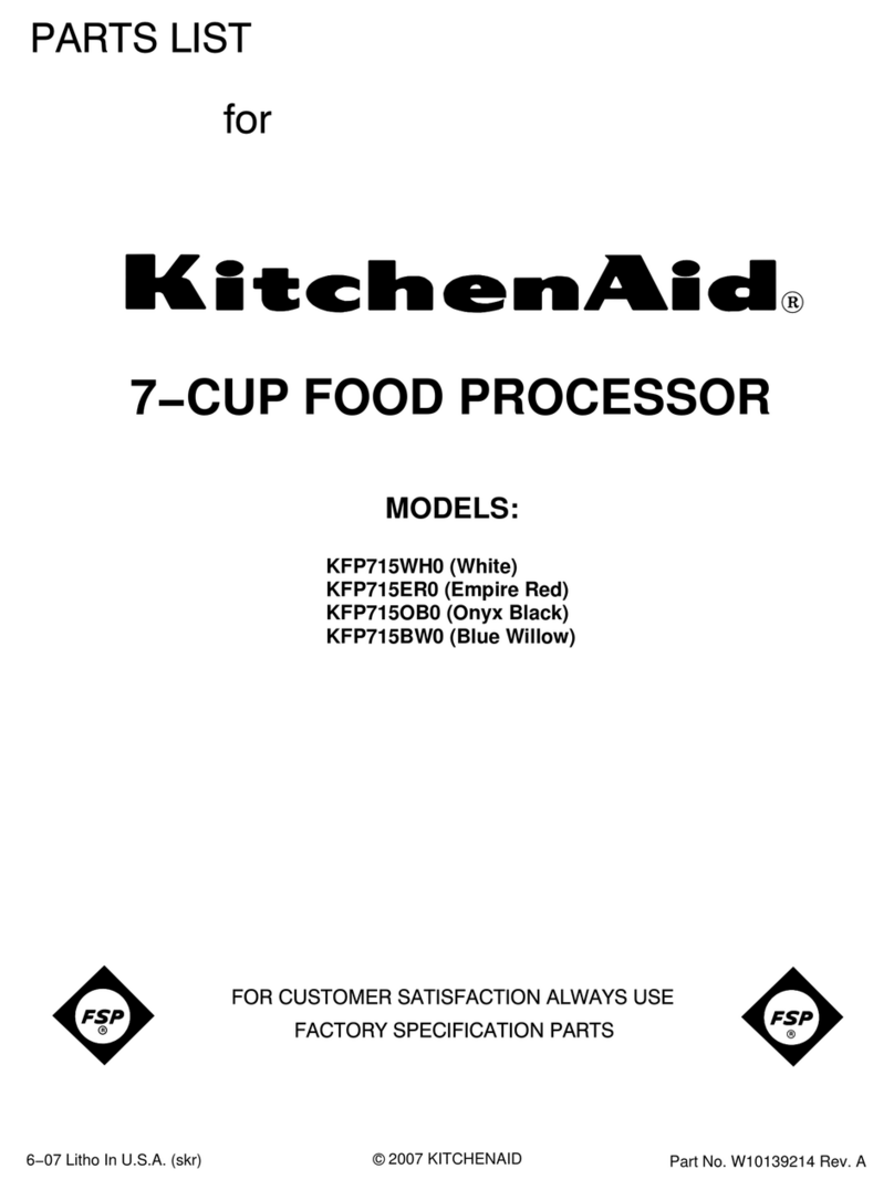 KitchenAid KFP715BW0 User manual KitchenAid KFP715BW0 User manual