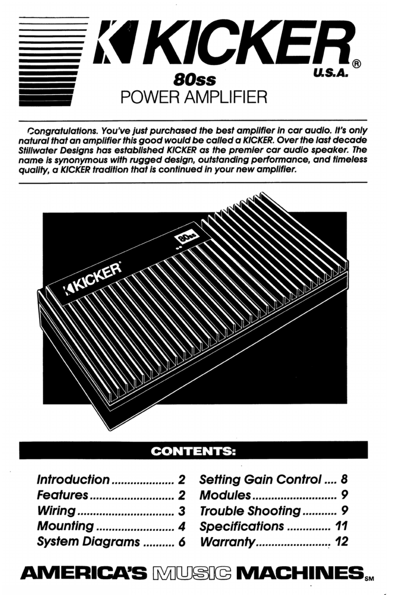 Kicker 80ss User manual