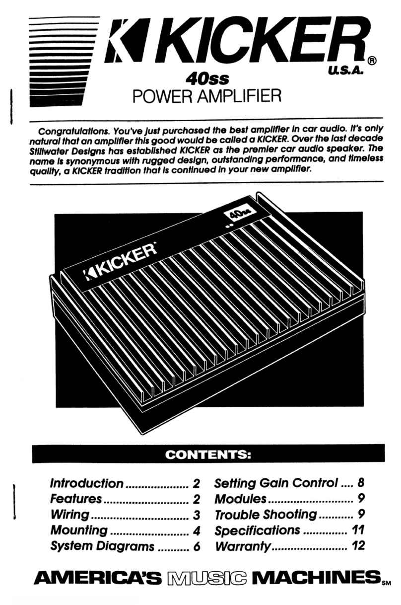 Kicker 40ss owner's manual