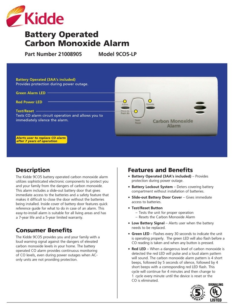 Kidde 9CO5-LP User manual
