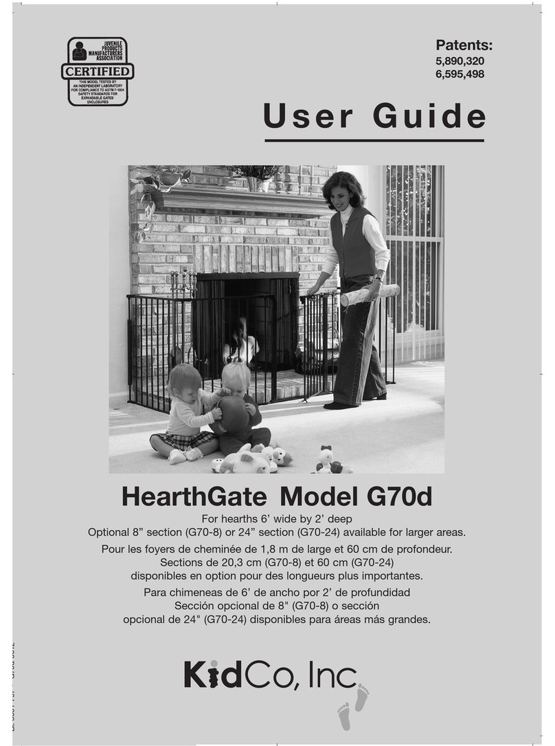 Kidco HearthGate G70d User manual Kidco HearthGate G70d User manual