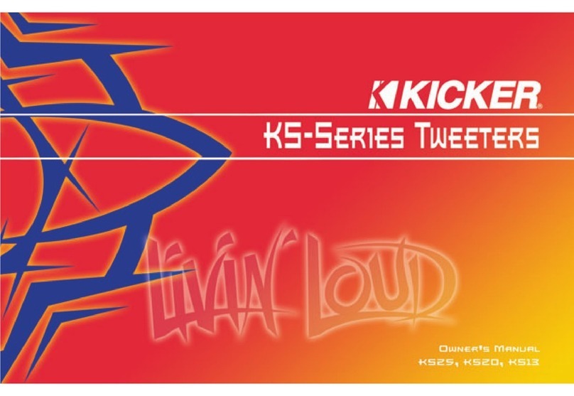 Kicker KSTweeters KS13 User manual