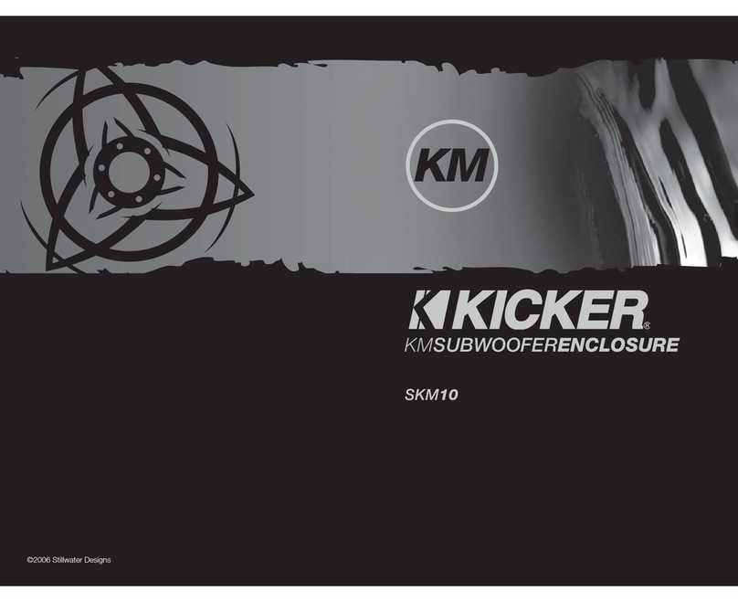 Kicker SKM10 User manual Kicker SKM10 User manual