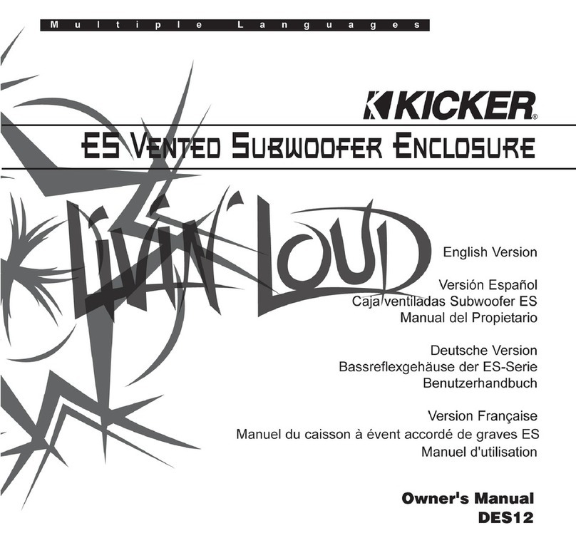 Kicker DES12 User manual