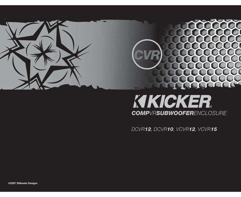 Kicker CompVR DCVR10 User manual