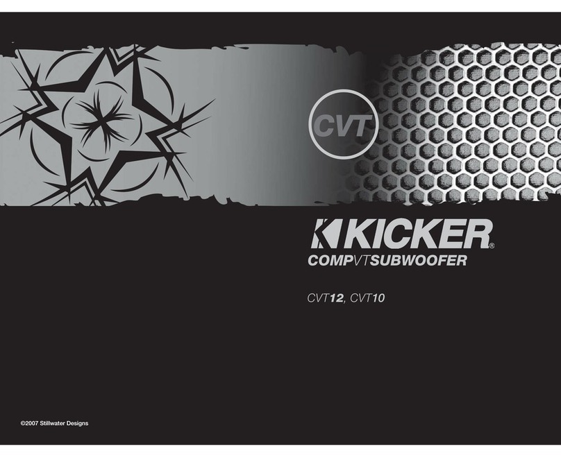 Kicker CompVT CVT12 owner's manual