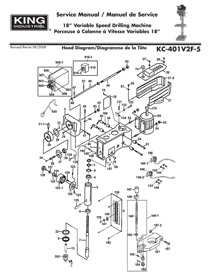 King Industrial KC-401V2F-5 Service manual