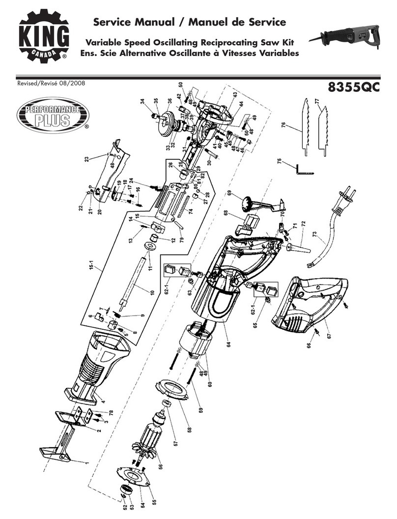 King Canada 8355QC User manual King Canada 8355QC User manual