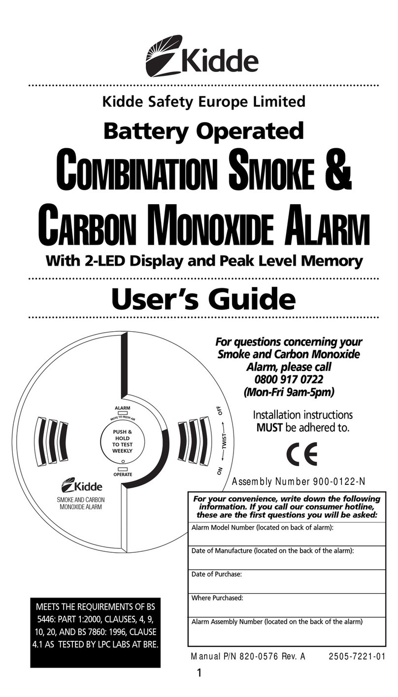 Kidde SMOKE AND CARBON MONOXIDE ALARM user guide