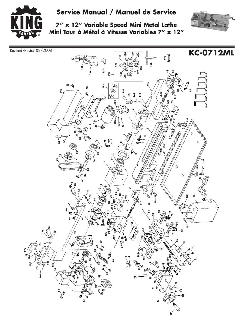 King Canada KC-0712ML Service manual