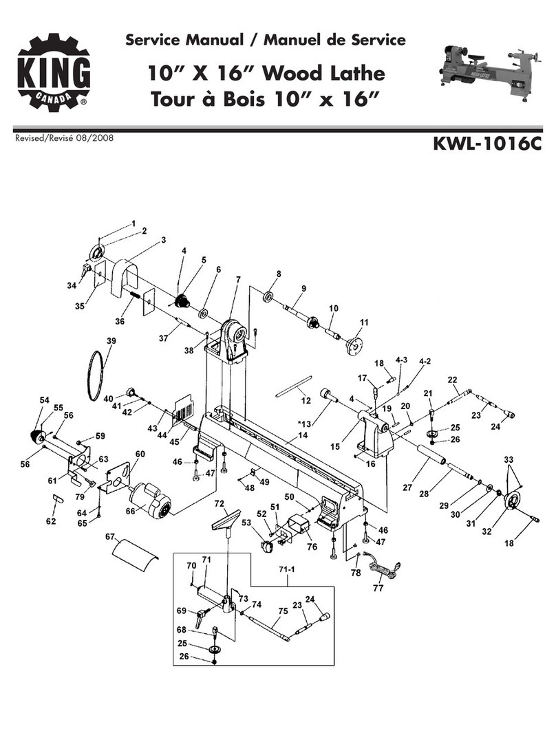 King Canada KWL-1016C Service manual