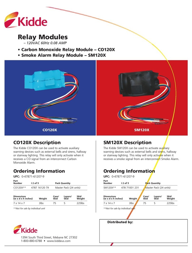 Kidde Co120x Specification sheet