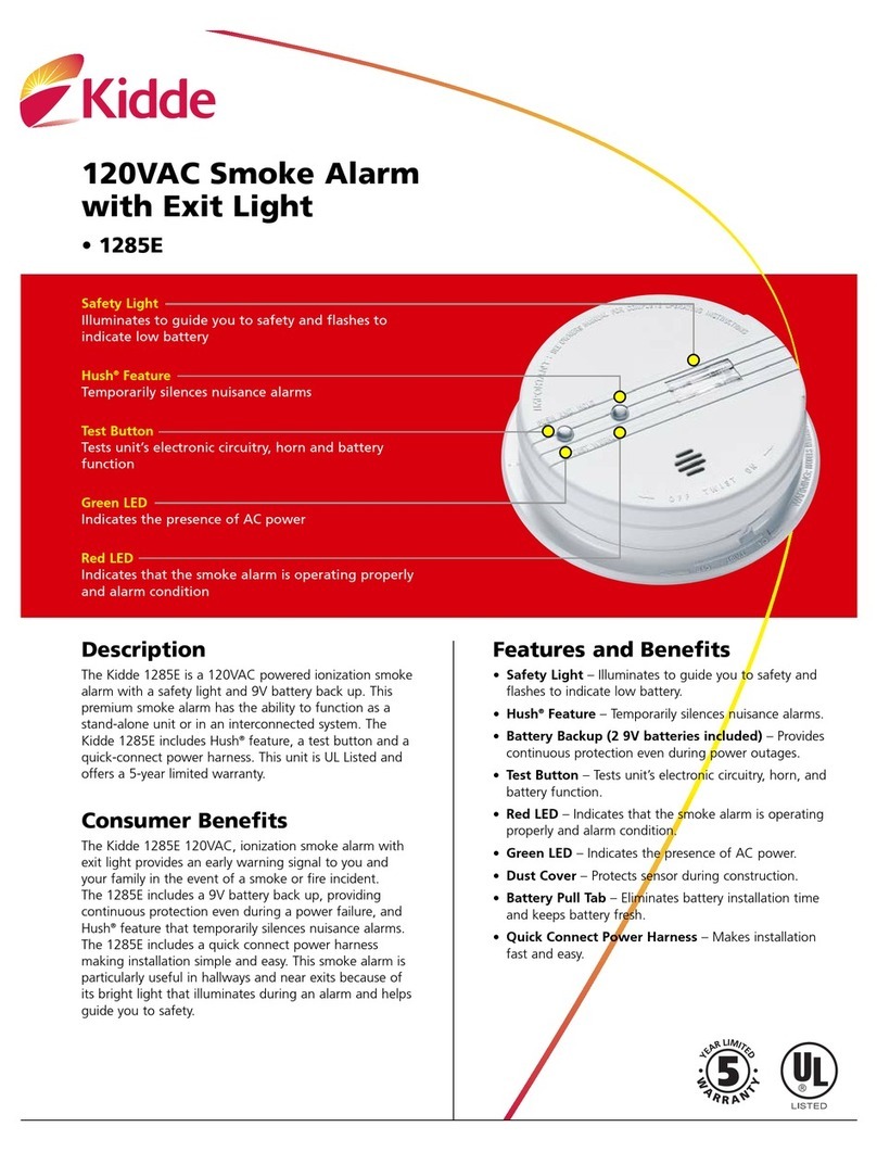 Kidde 120VAC Specification sheet