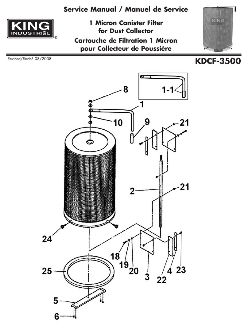 King Industrial 1 Micron Canister Filter KDCF-3500 Service manual King Industrial 1 Micron Canister Filter KDCF-3500 Service manual