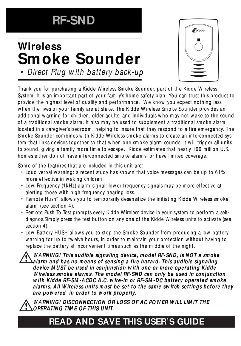 Kidde RF-SND User manual