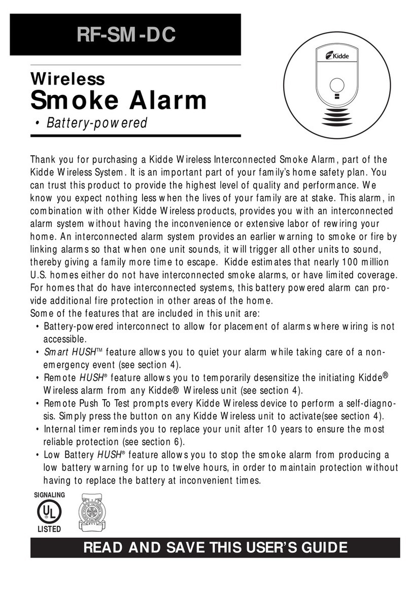 Kidde RF-SM-DC User manual Kidde RF-SM-DC User manual