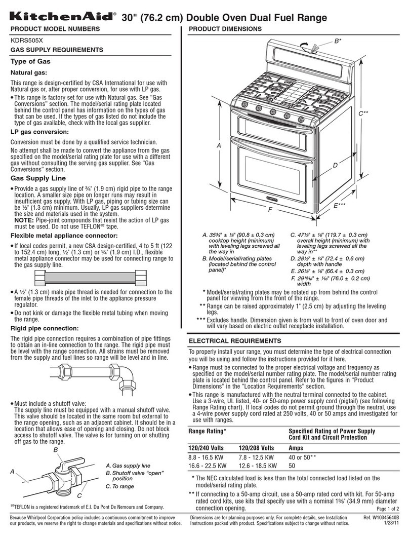 KitchenAid KDRS505X User manual