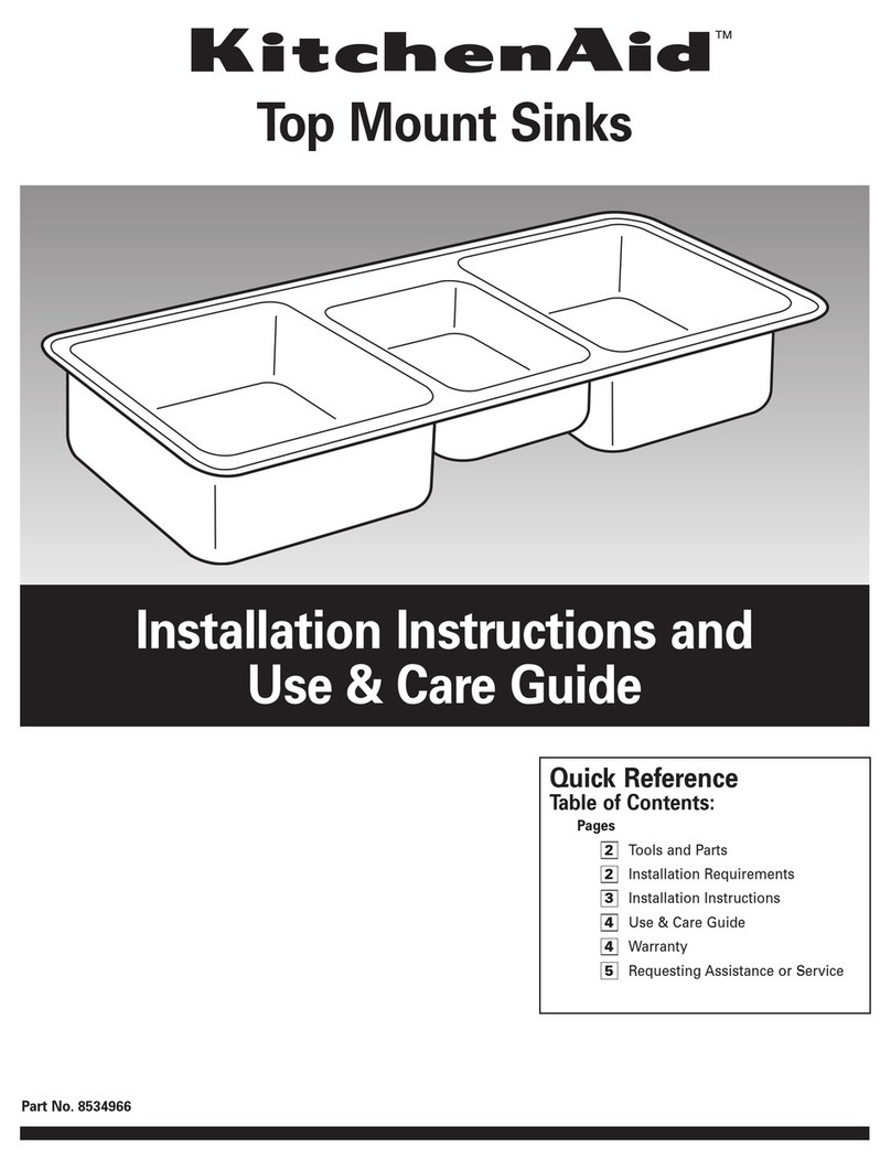 KitchenAid Sinks 8534966 User manual KitchenAid Sinks 8534966 User manual