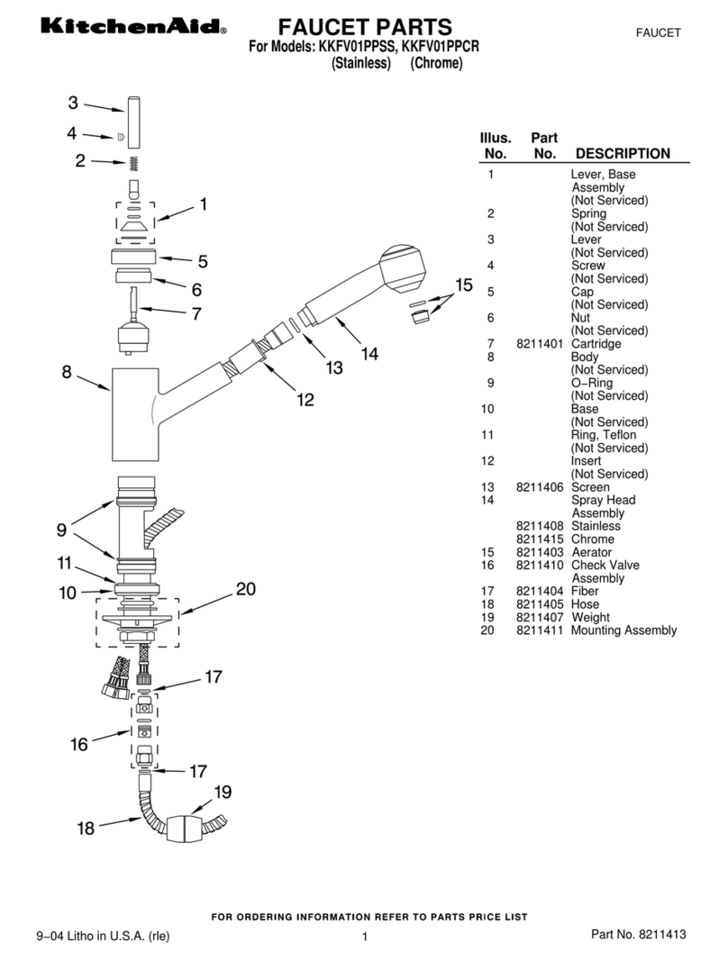 KitchenAid KKFV01PPCR parts list
