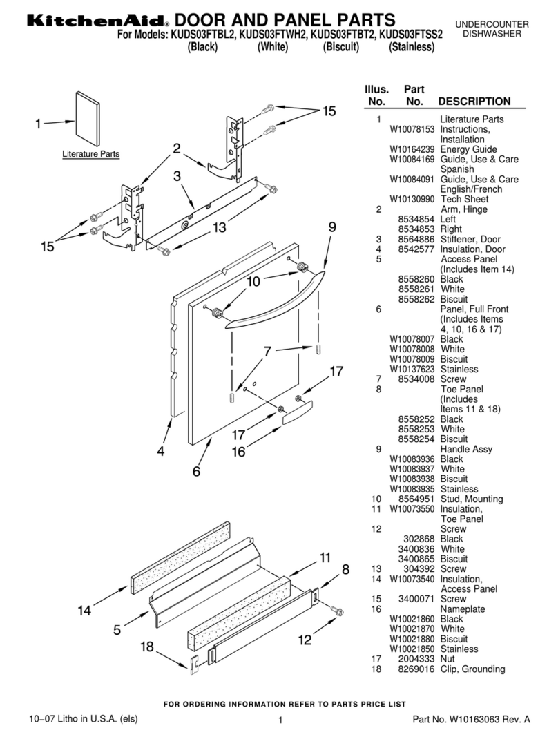 KitchenAid KUDS03FTBL2 User manual