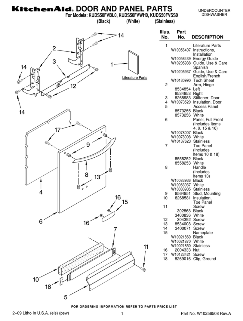 KitchenAid KUDS50FVBL0 User manual