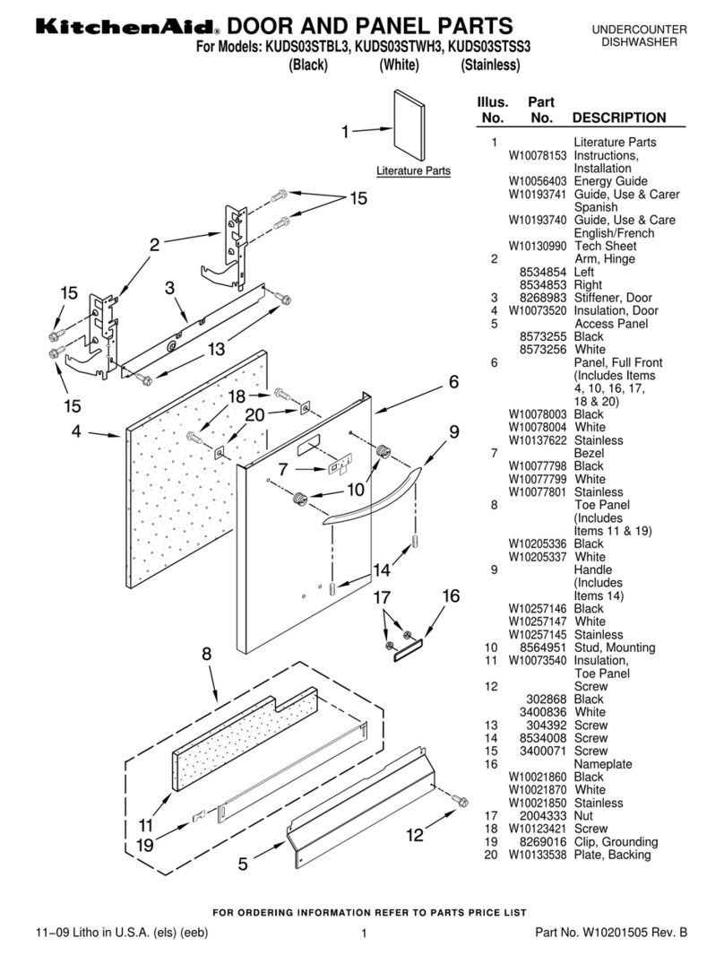 KitchenAid KUDS03STBL3 User manual