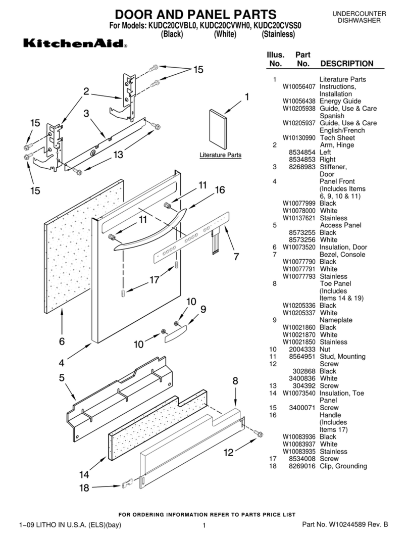 KitchenAid KUDC20CVBL0 User manual