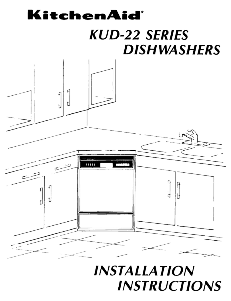 KitchenAid KUD-22 SERIES installation instructions