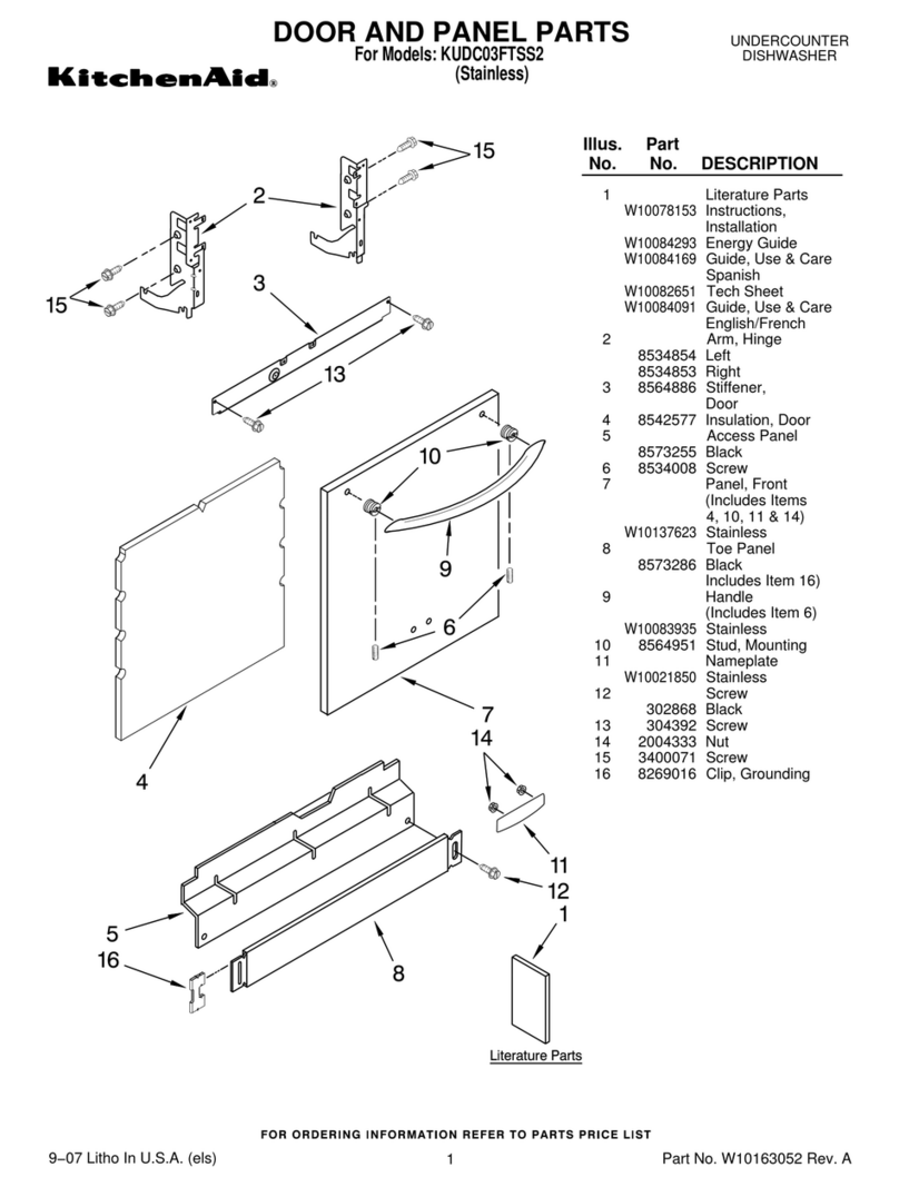 KitchenAid KUDC03FTSS User manual