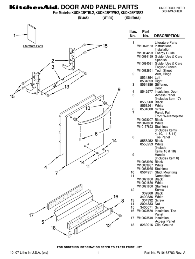 KitchenAid KUDK03FTBL2 User manual