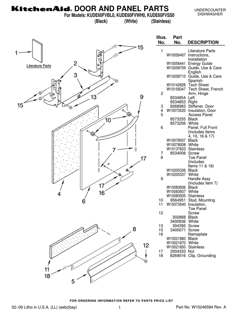 KitchenAid KUDE60FVBL0 User manual