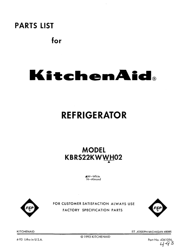 KitchenAid KBRS22KWWH02 parts list