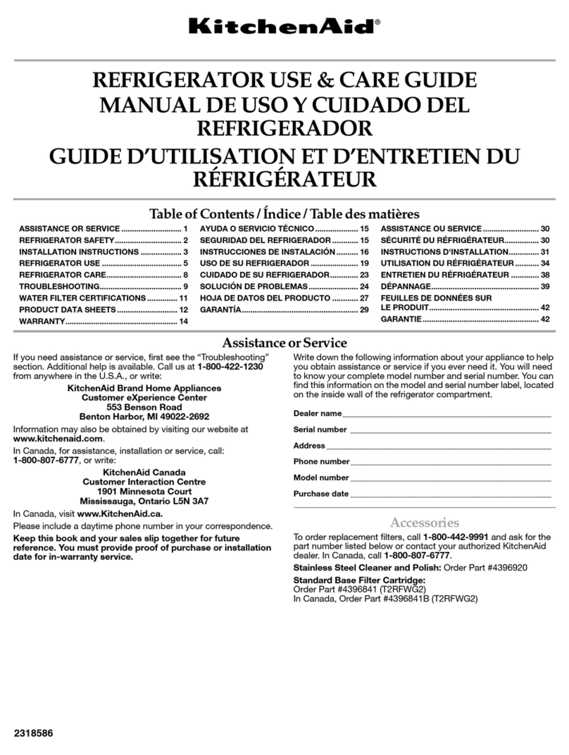 KitchenAid 2318586 User manual KitchenAid 2318586 User manual