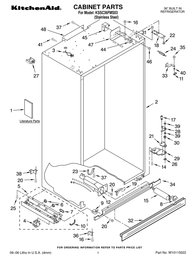 KitchenAid KSSC36FMS03 parts list
