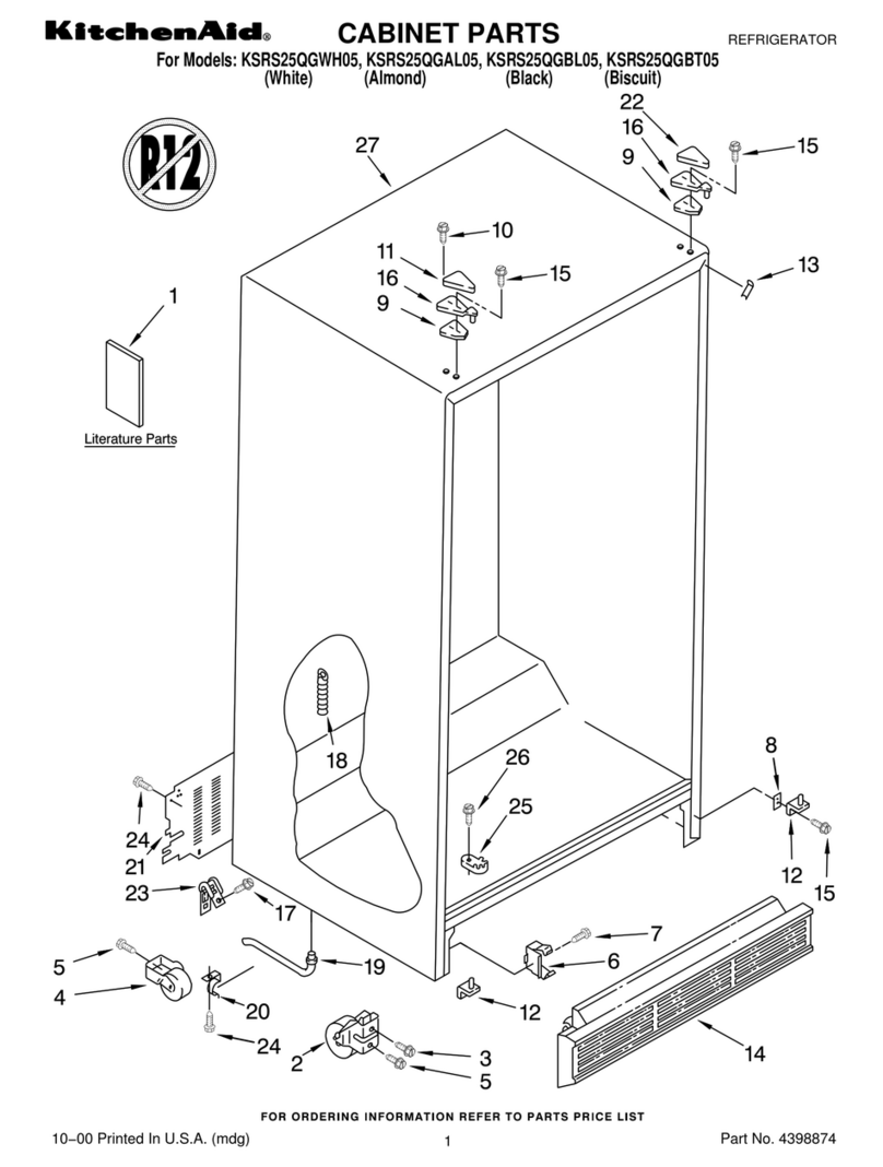 KitchenAid KSRS25QGAL05 Troubleshooting guide