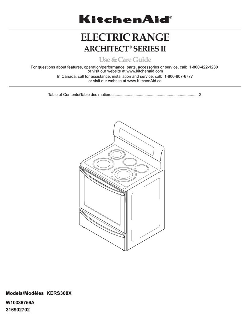 KitchenAid ARCHITECT II KERS308X Use and care guide