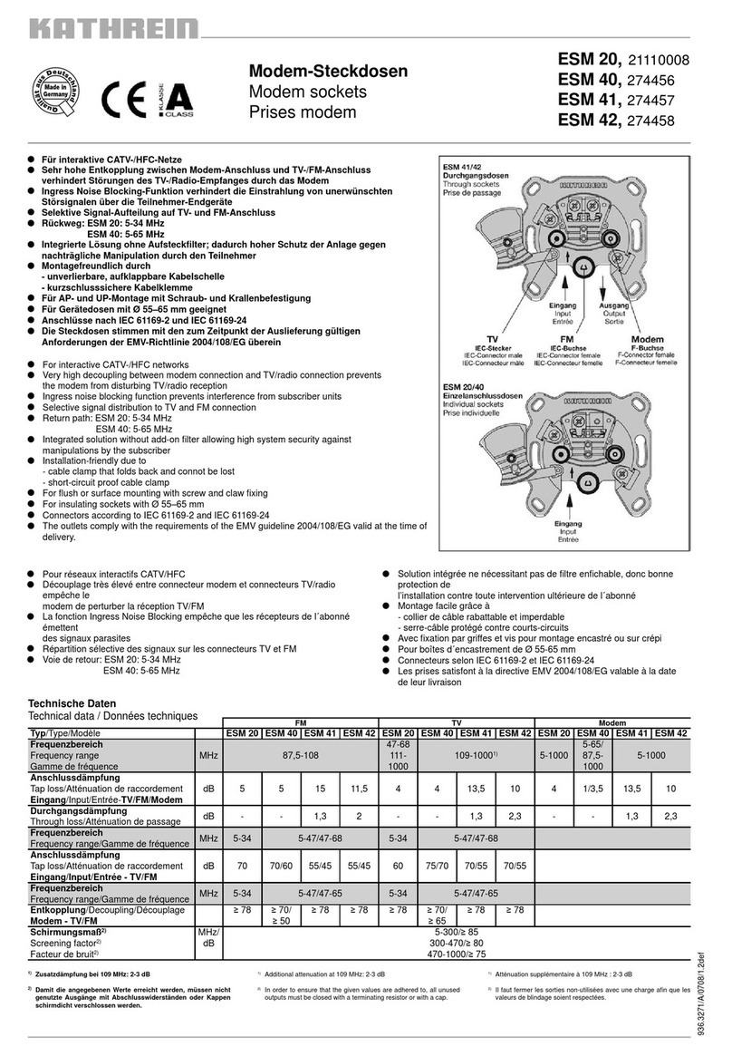 Kathrein 27445 Specification sheet