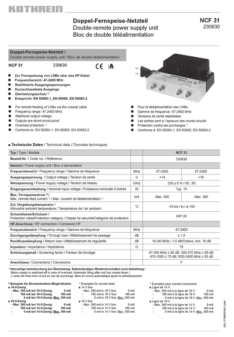 Kathrein NCF 31 user manual