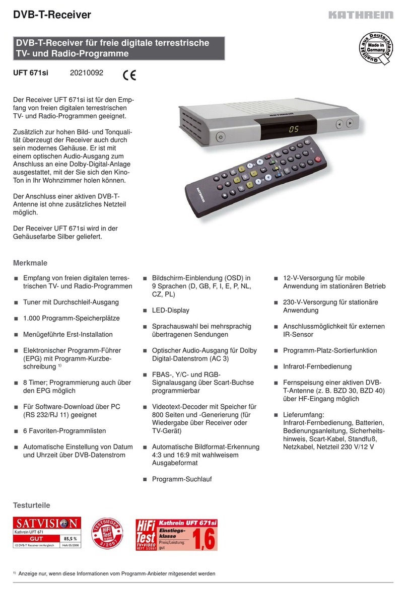 Kathrein UFT 671si Specification sheet