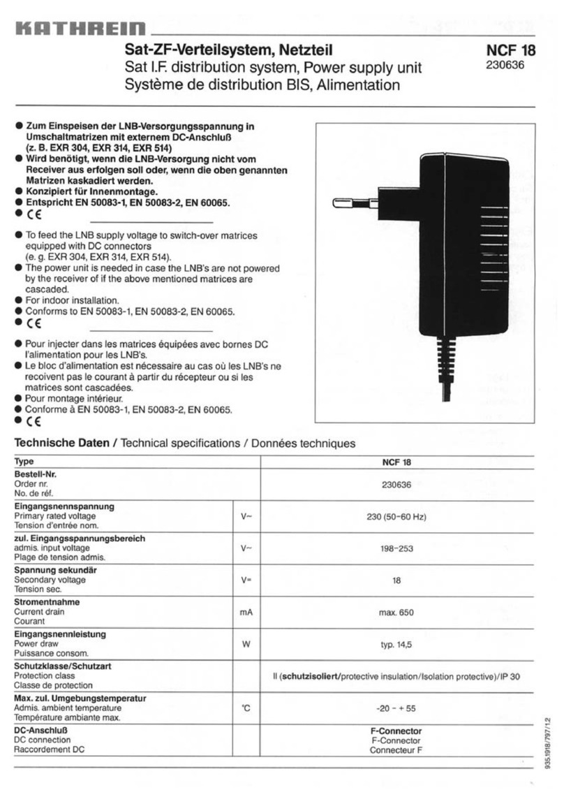 Kathrein NCF 18 Technical specifications