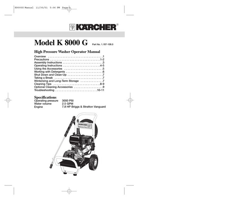 Kärcher K 8000 G Operator's manual