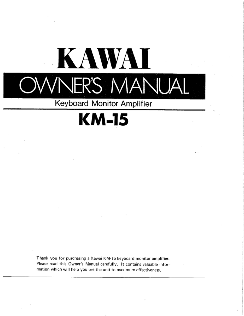 Kawai Keyboard Monitor Amplifier KM-15 User manual