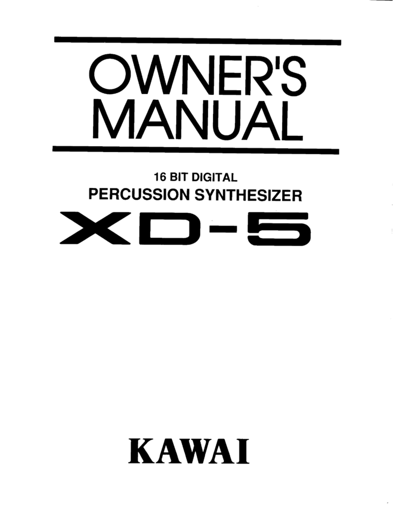 Kawai 16 Bit Digital Percussion Synthesizer XD-5 User manual