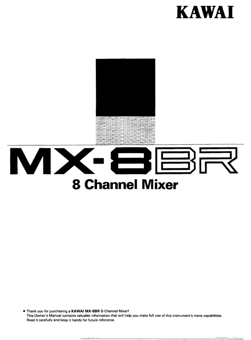 Kawai 8 Channel Mixer MX-8BR product manual