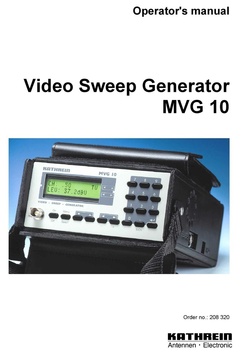 Kathrein Video Sweep Generator MVG 10 Operator's manual