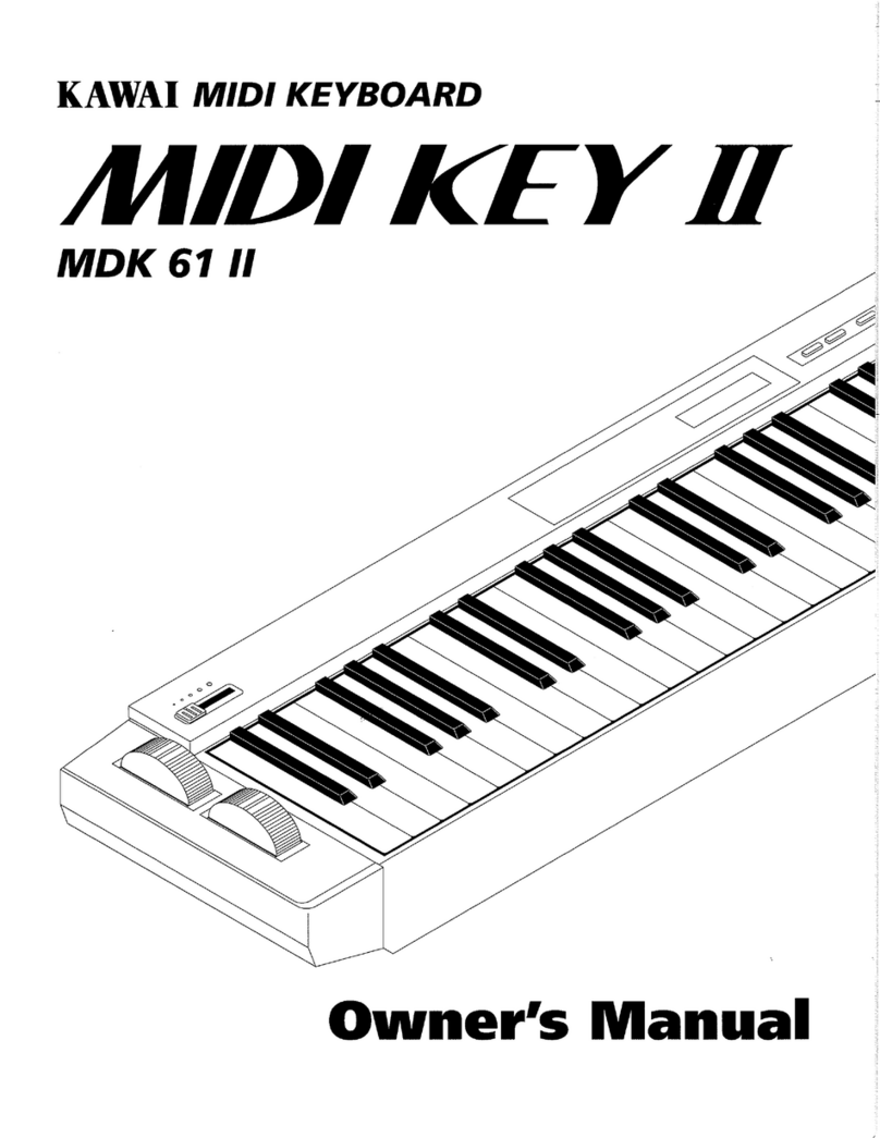 Kawai Midi Keyboard MDK 61 II owner's manual