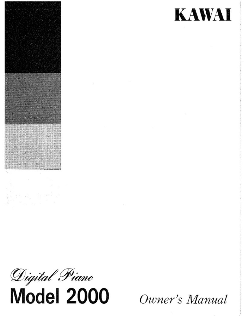 Kawai Digital Piano model 2000 2000 owner's manual